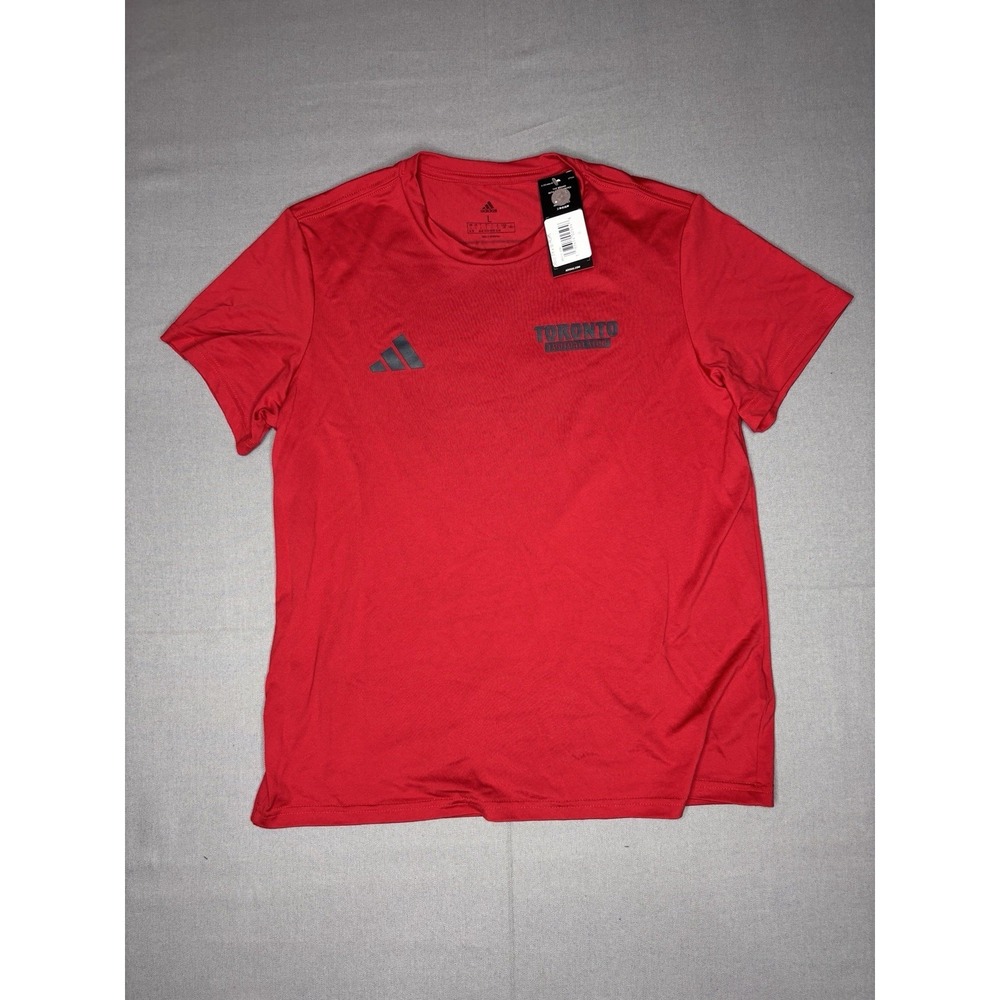 NWT Men's L  Adidas Toronto FC Short Sleeve Pregame T-shirt in "Team Power‎ Red"
